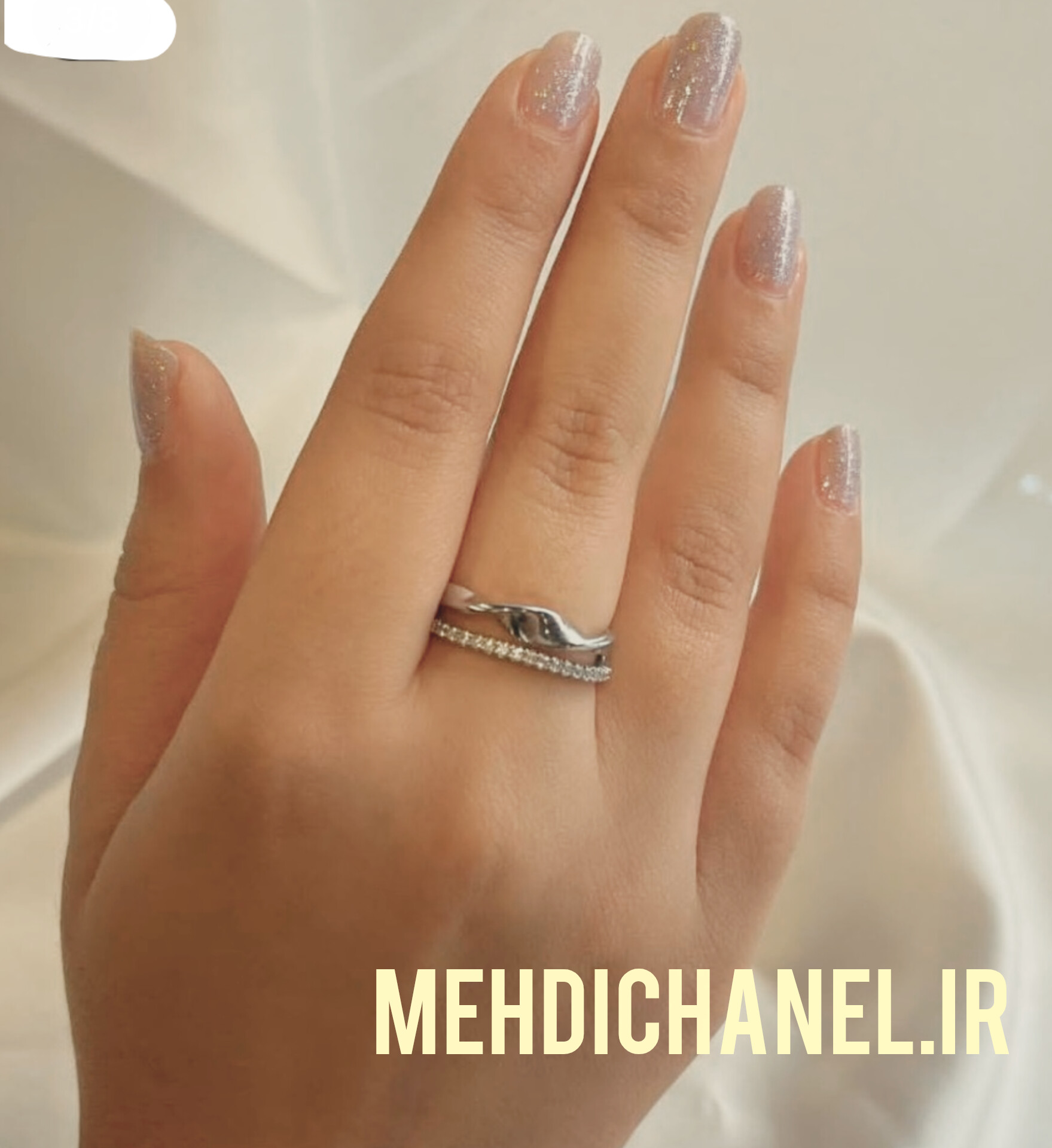 انگشتر دو لاین موج دار