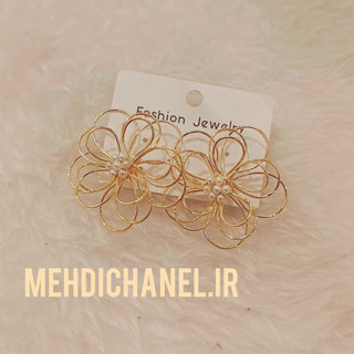 گوشواره گل مرواریدی